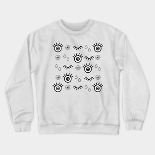 Pattern with big eyes and drops Crewneck Sweatshirt